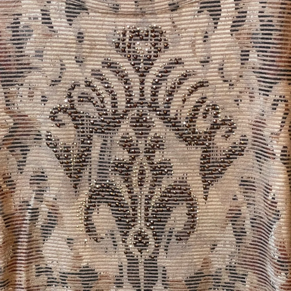 SOLD - B.L.E.U. Brown Metallic Short Sleeve - Picture 4 of 6